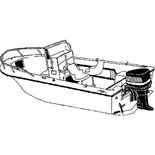 Carver 70018S11 V-Hull Center Console Fishing With High Bow Rails, 18'6, Sun-Dura® Mist Gray O/B W/Tie Down Kit - 70018S11 - 500-70018S11F1